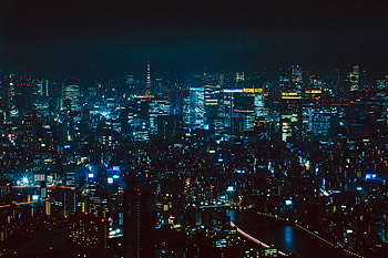 Cities, View From Above, Night City, City Lights, Megapolis, Megalopolis, Tokyo HD wallpaper
