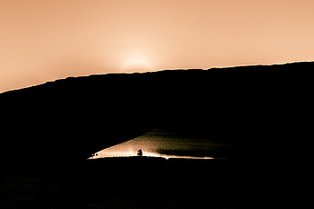 Landscape, Water, Sunset, Shore, Bank, Dark HD wallpaper