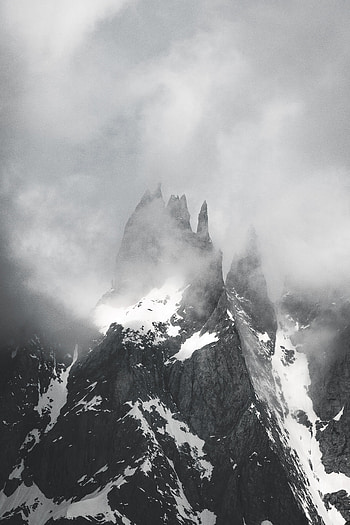 Nature, Clouds, Snow, Mountain, Vertex, Top HD phone wallpaper