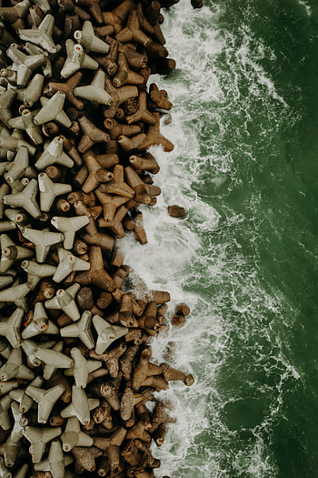 Nature, Sea, View From Above, Shore, Bank, Surf HD phone wallpaper