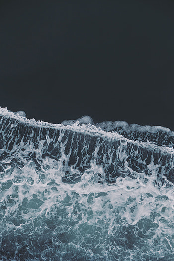 Nature, Water, Sea, Waves, View From Above HD phone wallpaper