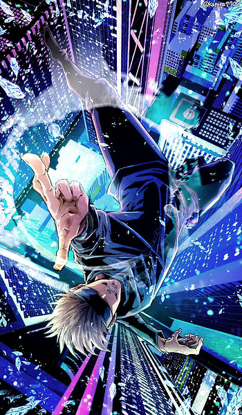 Gojo JJK, art, light HD phone wallpaper