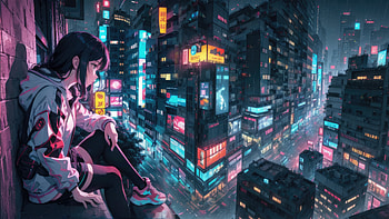 Girl Lost In Thought, anime-girl, anime, alone, artist, artwork, digital-art, deviantart HD wallpaper