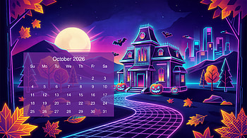 October 2026 Calendar HD wallpaper
