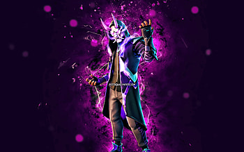 Masked Fade, , violet neon lights, Fortnite Battle Royale, Fortnite characters, Masked Fade Skin, Fortnite, Masked Fade Fortnite HD wallpaper