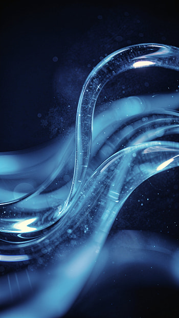 Aqua Glass — | Blue Wave — | Neon Tide — , blue, Abstract, glass, Liquid, wave HD phone wallpaper