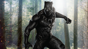 Black Panther In Jungle, black-panther, superheroes, behance, digital-art HD wallpaper