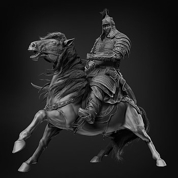 Genghis Khan, Chinggis Khaan, ArtStation representation, Artistic inspiration HD phone wallpaper