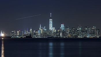 New York, night, skyline, NYC, View HD wallpaper