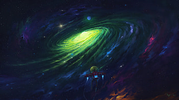 Voyage To Space , artist, artwork, digital-art, deviantart HD wallpaper