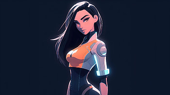 Anime Cyborg Girl , anime-girl, anime, cyborg, artist, artwork, digital-art HD wallpaper
