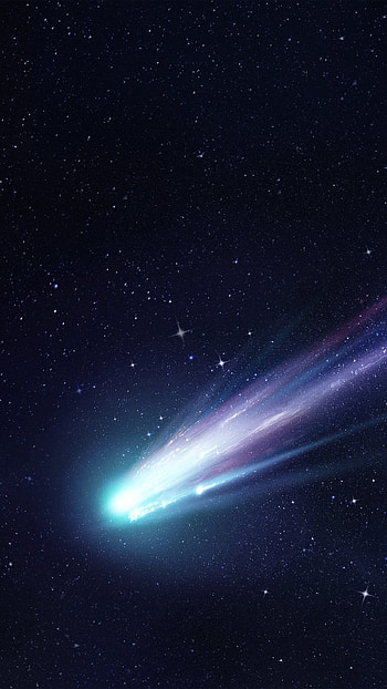 Comet, At14 shootingstar space, Dark star blue art HD phone wallpaper