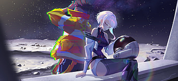 Lucyna Kushinada And David Martinez In Cyberpunk Edgerunners, cyberpunk-edgerunners, cyberpunk, tv-shows, netflix, pixiv HD wallpaper