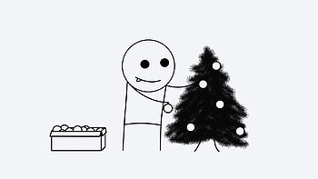 New Year, Miscellanea, Miscellaneous, Christmas Tree, Little Man HD wallpaper