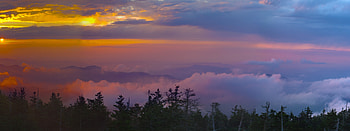 Panoramic , Mountain sunset, North America, USA landscape HD wallpaper