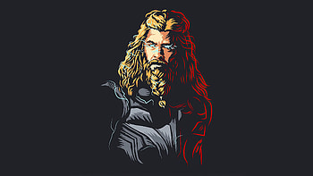 Thor Minimalism , thor, superheroes, artwork, minimalism, artist HD wallpaper