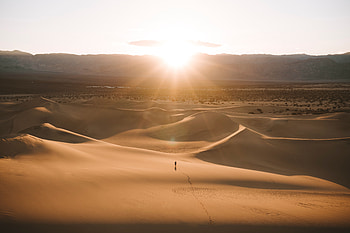 Nature, Sand, Desert, Silhouette, Rays, Beams, Dunes, Links HD wallpaper