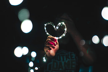 Love, Glare, Shine, Light, Hand, Brilliance, Heart HD wallpaper