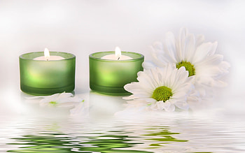 Flowers, Background, Candles HD wallpaper