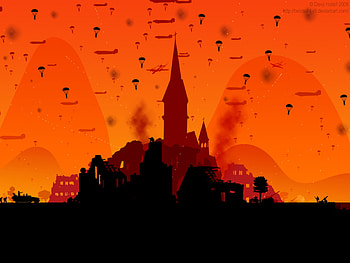 City, Military, Artistic, Airdrop, War HD wallpaper