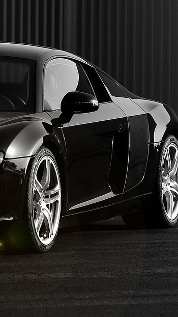 Full Black, Black Audi HD phone wallpaper