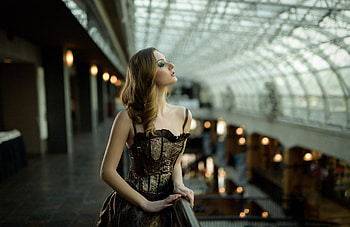 Pretty Face, hall, fashion, model, woman HD wallpaper