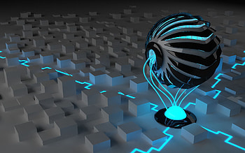 Shine, Light, 3D, Surface, Neon, Ball HD wallpaper