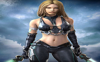 sexy blonde fighter, sexy, babe, blonde, fantasy, fighter HD wallpaper