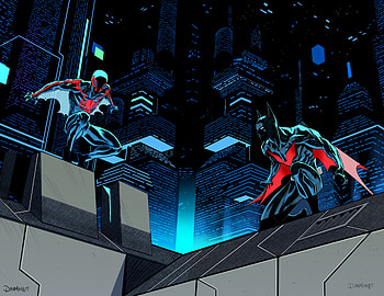 Spiderman 2099 And Batman, spiderman, batman, superheroes, artist, artwork, digital-art, behance HD wallpaper