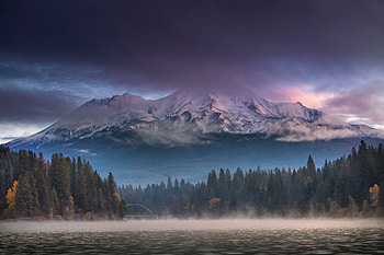 Mountains, lake and landscape, nature HD wallpaper