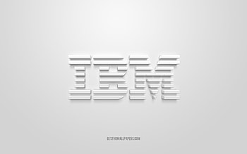 IBM 3d logo, white background, IBM emblem, IBM white logo, IBM, brands, IBM logo HD wallpaper