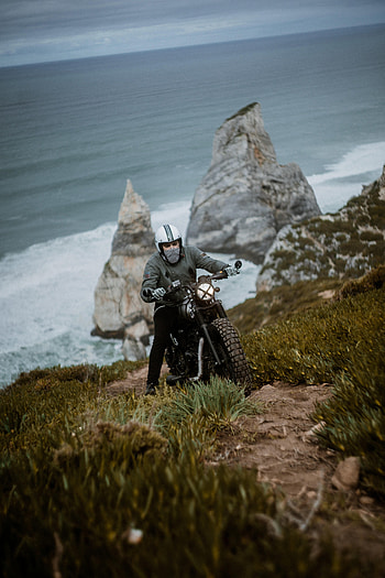 Motorcycles, Rocks, Motorcyclist, Helmet, Motorcycle HD phone wallpaper
