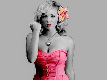 Pink, flower, woman, beauty, female, nice HD wallpaper