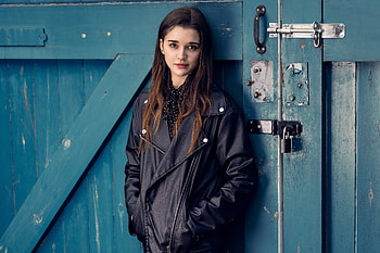 Beautiful Girl In Leather Jacket , girls, model, jacket HD wallpaper