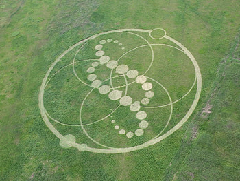 Crop Formation, aliens, formation, field, crop HD wallpaper