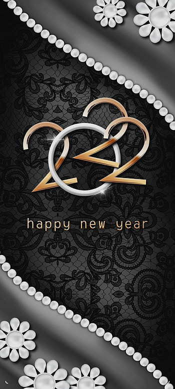 Black lase NewYear, gold, happy new year, symbol, festival, pattern, 2022 HD phone wallpaper
