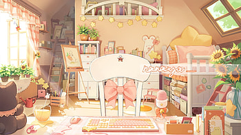 Dream Room, room, manga, anime, original, pink HD wallpaper