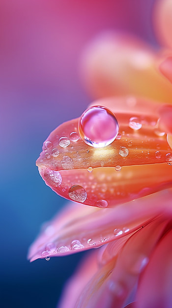 Dew-Kissed Floral Bliss - Mobile, dew drop HD phone wallpaper