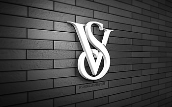 Victorias Secret 3D logo, , gray brickwall, creative, brands, Victorias Secret logo, 3D art, Victorias Secret HD wallpaper