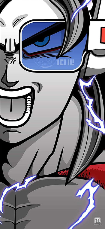 Goku, electric blue, jaw, manga HD phone wallpaper