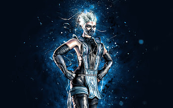Frost, , blue neon lights, MK11, Mortal Kombat 11, creative, Mortal Kombat, Frost Mortal Kombat, Female Lin Kuei HD wallpaper
