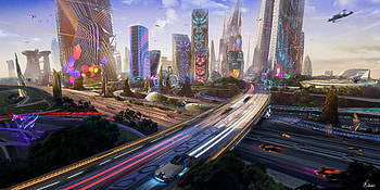 Sci Fi, city, sci fi city HD wallpaper