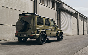 Brabus 700, , rear view, Mercedes G63 AMG, G-Class tuning, green G63 AMG, G63 tuning, German cars, Mercedes HD wallpaper