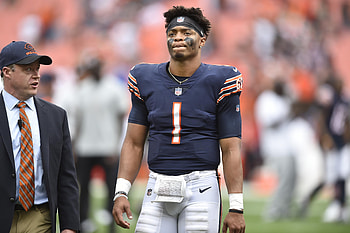 Justin Fields and Matt Nagy, Chicago Bears HD wallpaper