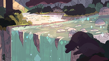 artwork, Waterfall, Steven Universe HD wallpaper