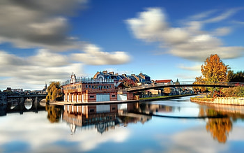 Landscape, Cities, Rivers, Bridges HD wallpaper