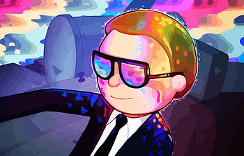 Colorful, morty, drive, Rick and morty HD wallpaper