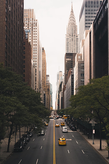 Cities, Auto, City, Building, Road, Markup HD phone wallpaper