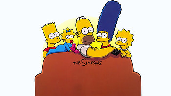 Homer Simpson, Animation, Simpsons family, Couch scene HD wallpaper
