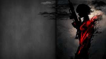 Sniper Artwork Dark Red , sniper, artist, artwork, digital-art, deviantart HD wallpaper